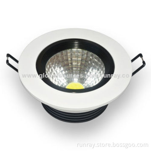 5W COB LED Downlight, Isolated Driver, 72H Aging Time, 85-265V AC, Epistar Chip, ISO9001 FactoryNew